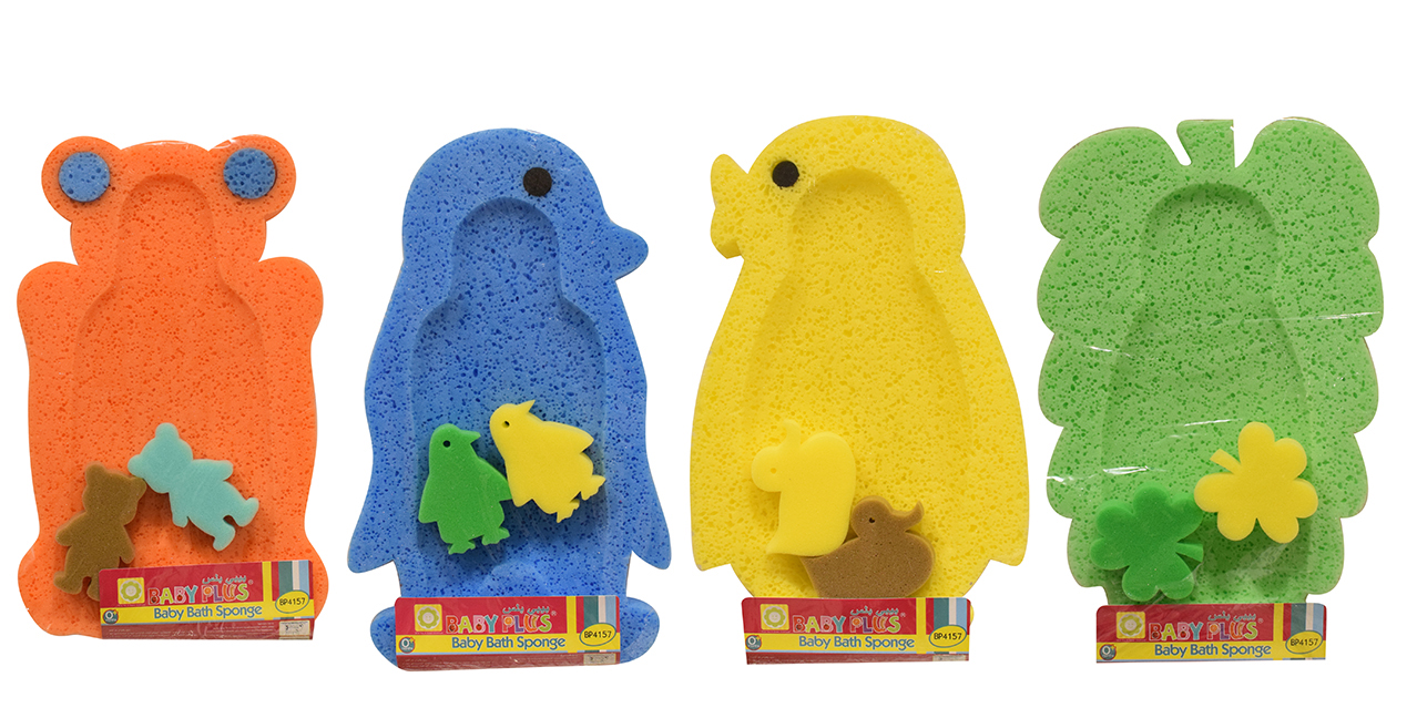 Baby Plus 4Piece Baby Bath Sponge Mat