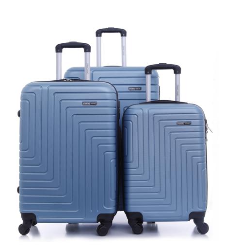 Parajohn PJTR3077 ABS Hard Trolley Luggage Set, Light Blue