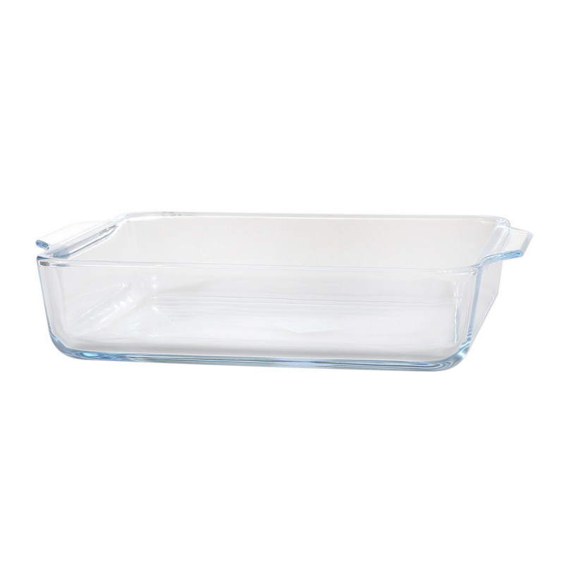 Royalford RF8807 1.5L Baking Tray - Square Roasting & Baking Tray - Oven Safe Glass Roaster Pan - Fridge & Freezer Safe - Durable & Easy Clean - Ideal for Cooking Serving Storing Freezing Roasting