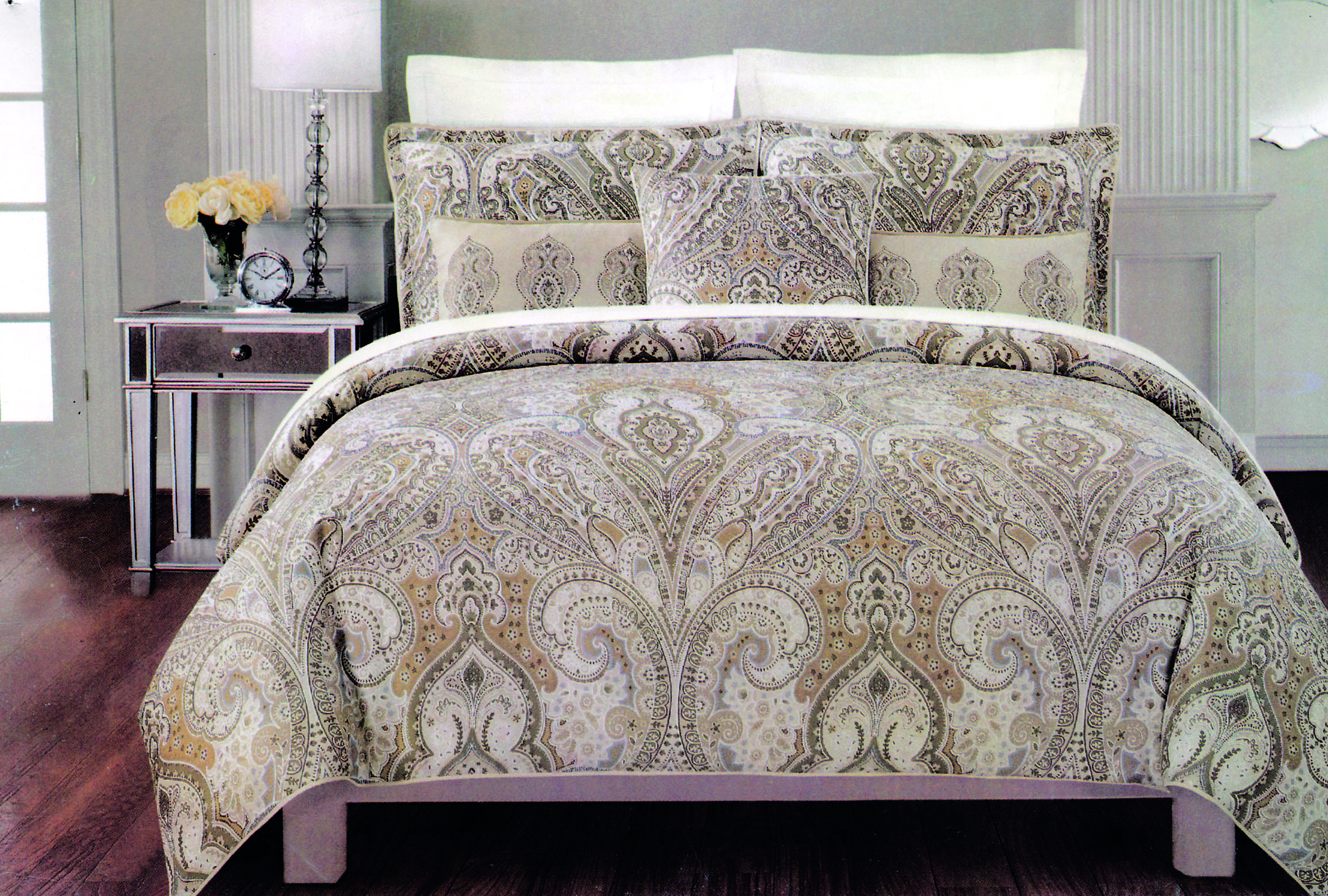 PARRY LIFE Comforter Set, 4 Pc - Flat Sheet, Comforter, 1 Pillow cases for Bedroom - Super Soft Fluffy Warm Comforter Set - Polyster Blanket, Throws for Sofa Fluffy Blanket Bed