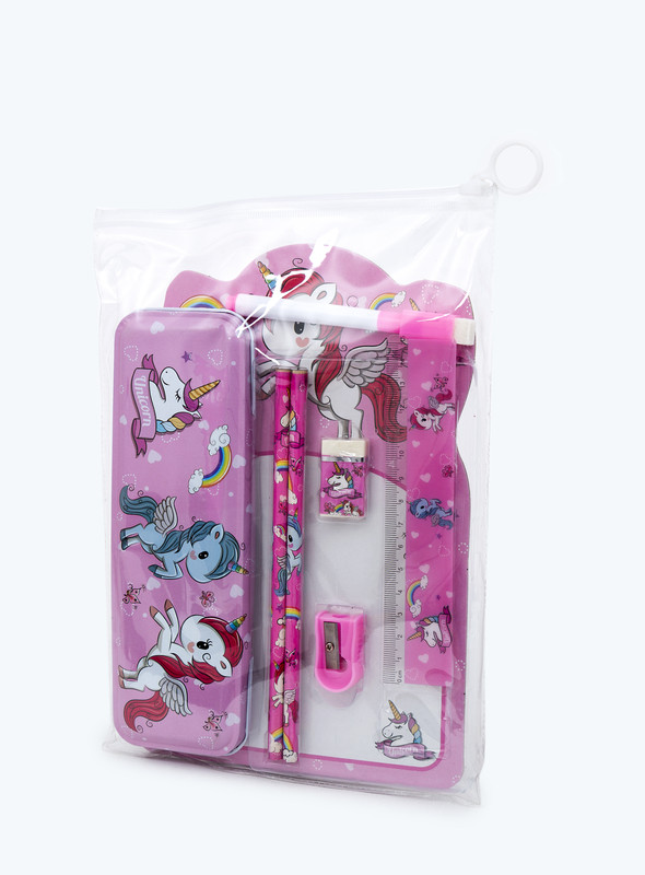 Day N Day-PENCIL BOX,2 PC HB PENCIL,SCALE,ERACER,SHARPNER AND STICK ERASER