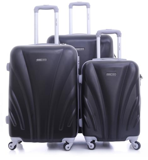 Parajohn PJTR3011 Palma 3 Pcs Trolley Luggage Set, Black