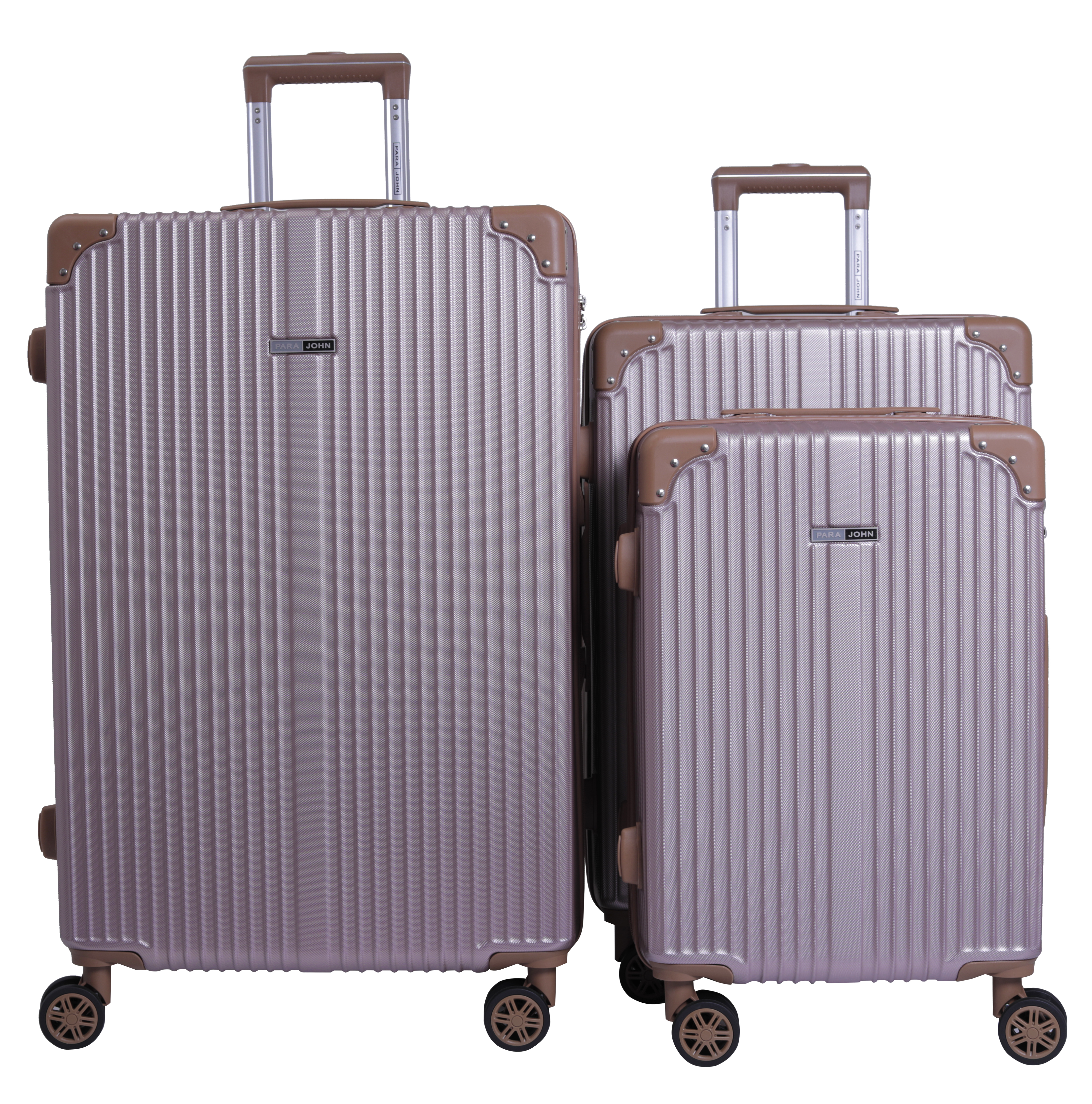 Parajohn Travel Luggage Suitcase Set of 3 - Trolley Bag, Carry On Hand Cabin Luggage Bag - Lightweight Travel Bags with 360 Durable 4 Spinner Wheels - Hard Shell Luggage Spinner - (20'', ,24'', 28'')G