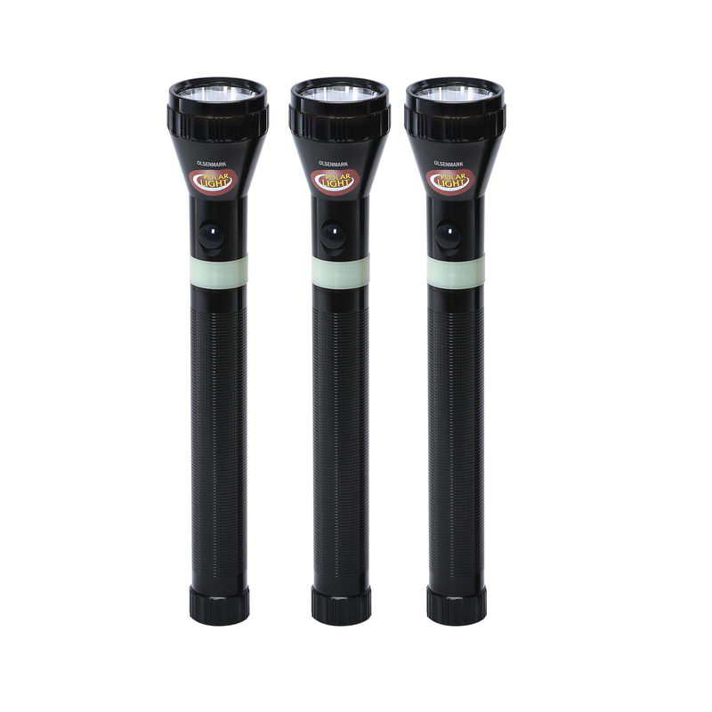 Rechargeable LED Flashlight - Super Bright CREE- LED Torch Light - 3PCS - Built-in Battery 1900mAh NI-CD Batter, 500 Distance Range - Powerful Torch for Camping, Hiking, Trekking, Outdoor.