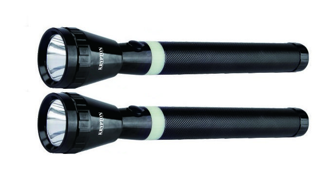 Rechargeable LED Flashlight 2PC - High Power Flashlight Super Bright CREE LED Torch Light - Built-in 1900mAh Battery, USB Charging - Powerful Torch for Camping Hiking Trekking Outdoor