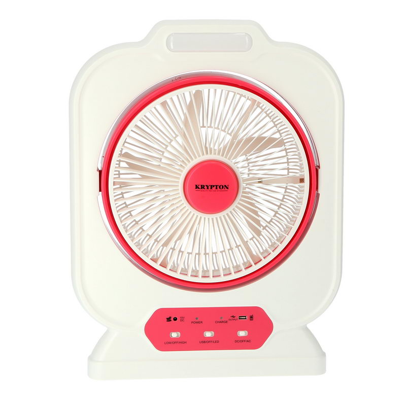 12'' Rechargeable Box Fan - Personal Desk Fan with - Personal Desk Fan with LED Night Light - Electric USB Fan for Office, Home & Travel Use - 10 Hours Working