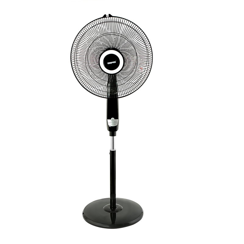 16" Stand Fan With Remote Control 60W - 3 Speed, 5 Leaf Blade, Adjustable Height & Tilt Setting With Led Display | Auto Off | 2 Years Warranty