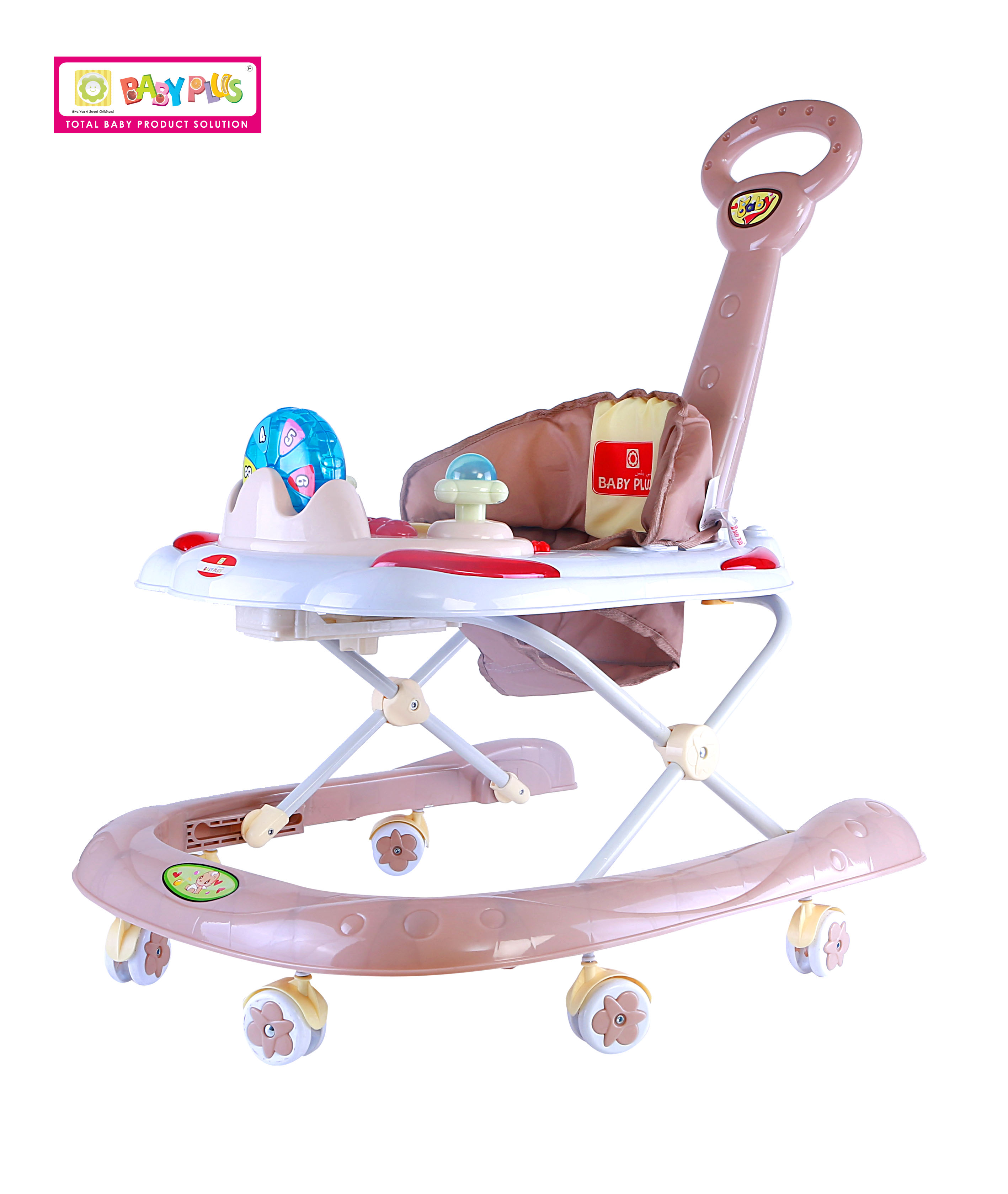 Baby Plus Baby Walker  Brownwhite (7-15 Months) 