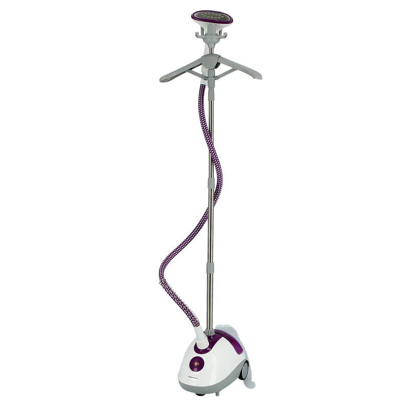 Garment Steamer - Adjustable Poles, Overheat Protection, 1.5L Water Tank, 45s Preheat Time -Stainless steel, Double Telescopic Design, Foot Operation - 40 Mins Continuous Working