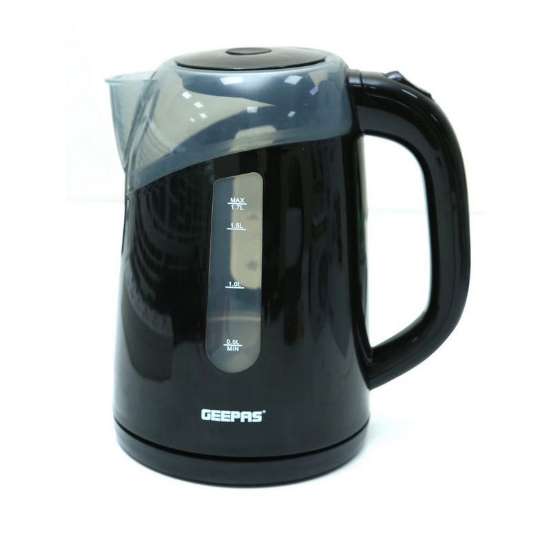 Geepas GK38027 Electric Kettle 1.7L 2200W - Cordless Tea Kettle with Double Wall, Auto Shut-Off & Boil-Dry Protection | Ideal for Coffee, Tea,Milk, Water & More | 2 Years Warranty