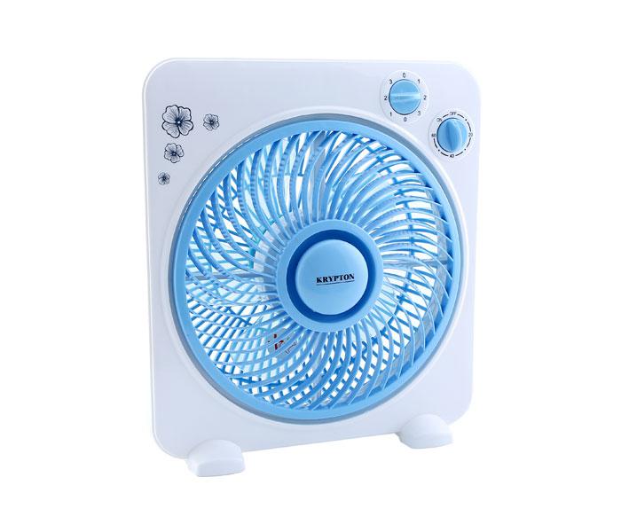 10'' Box Fan - Powerful Personal Desk Box Fan With Copper Motor | Table Fan for Office, Home (3 Speed) Fan Guard With 60 Minutes Timer