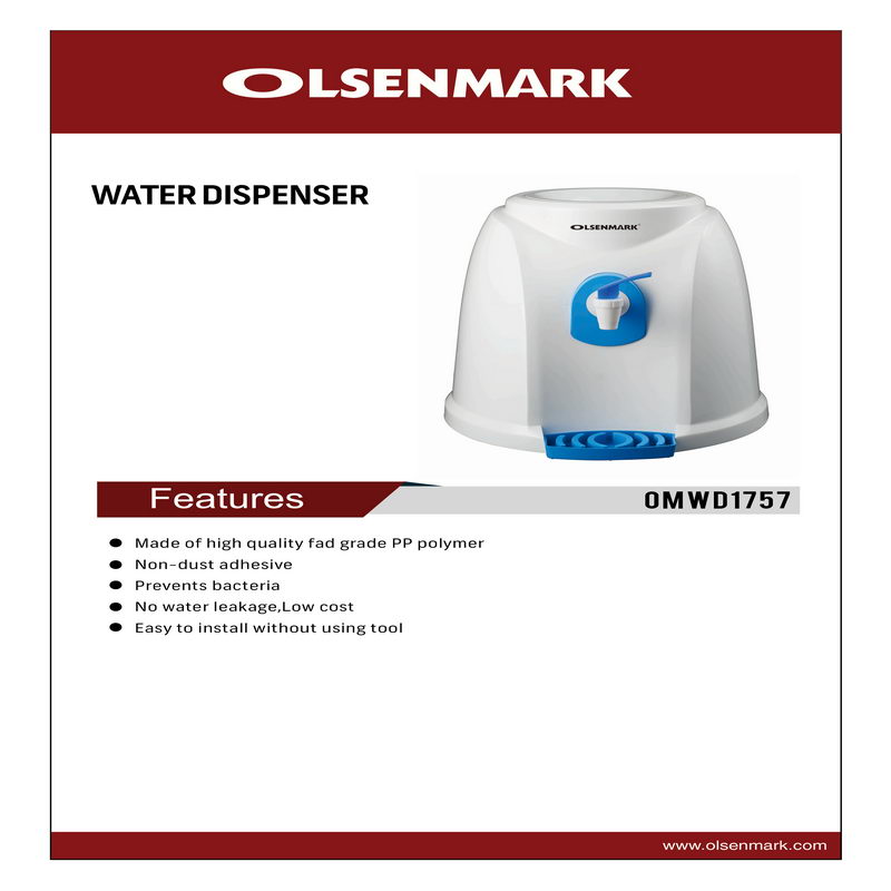 Water Dispenser - High-Quality Food Grade PP Polymer Material - Non-Dust Adhesive - Prevents Bacteria - No Water Leakage, Low Cost - Easy To Install