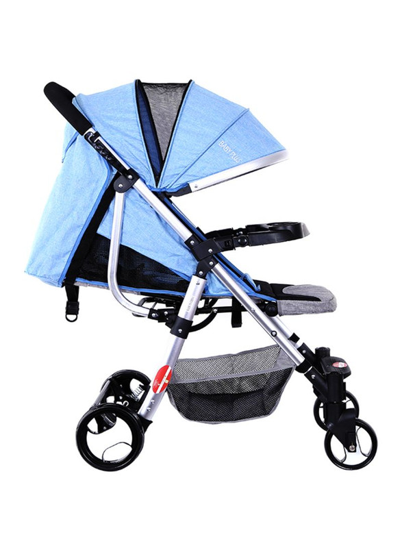 Baby Plus Single Stroller  Blueblacksilver 