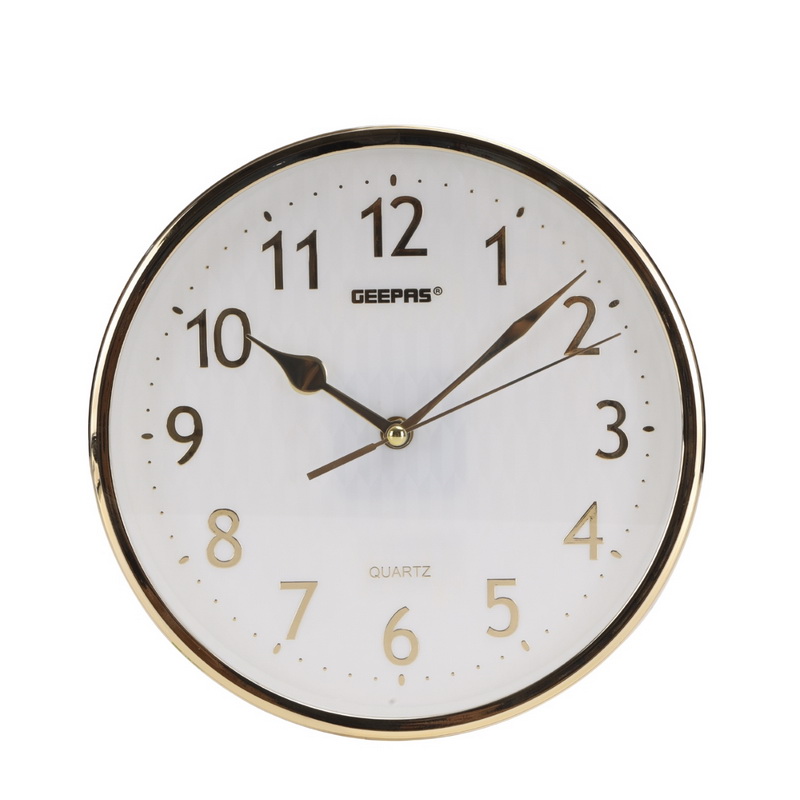 Wall Clock - Silent Non-Ticking, Round Decorative Gold/Silver Frame Clock for Living Room, Bedroom, Kitchen (Battery Not Included) Color Frame | 2 Years Warranty