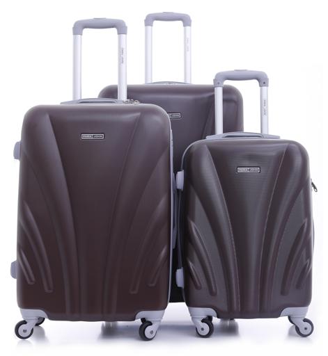 Parajohn PJTR3011 Palma 3 Pcs Trolley Luggage Set, Coffee