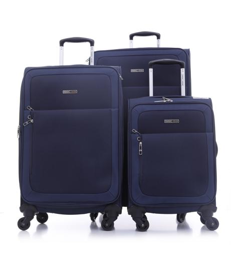Parajohn PJTR3109 Polyester Soft Trolley Luggage Set, Navy