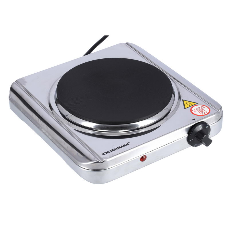 Single Burner Electric Hot Plate - Operating indicator light: On/Off - Heat operation - Over heat protection - Auto-thermostat control - Power(watt): 1500 - Single plate Size(mm):185mm