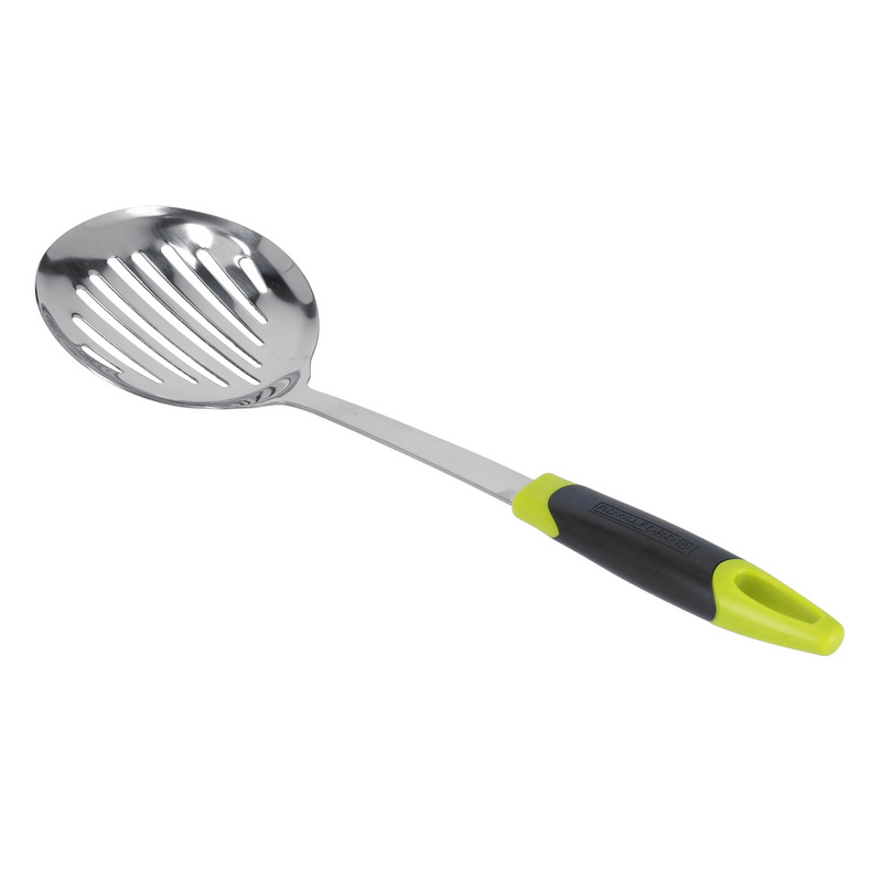 Stainless Steel Stainless Steel Skimmer with ABS Handle - Slott Skimmer with Handle for Kitchen Frying Food, Pasta, Spaghetti, Noodle, Fries - Hot Pot Net Drainer/Strainer Ladle Strimmer