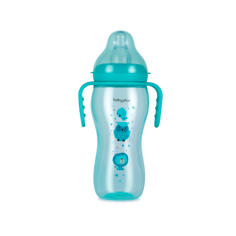Babyplus Feeding Bottle With Handle +3Month,Bpa free250ml&8 OZ
