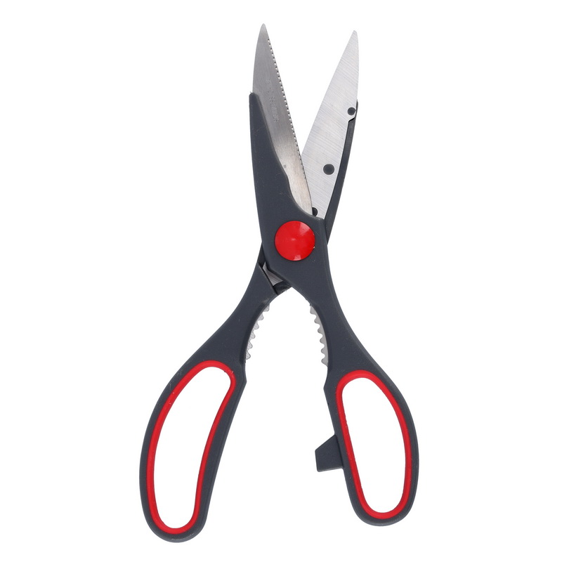 Delcasa DC1840 8" Kitchen Scissor with Designed Handle - Multi-Purpose Stainless Steel Home & Kitchen Utility Shear for Chicken, Fish, Meat, Vegetables, Herbs | All-in-One Scissor, Nut Cracker