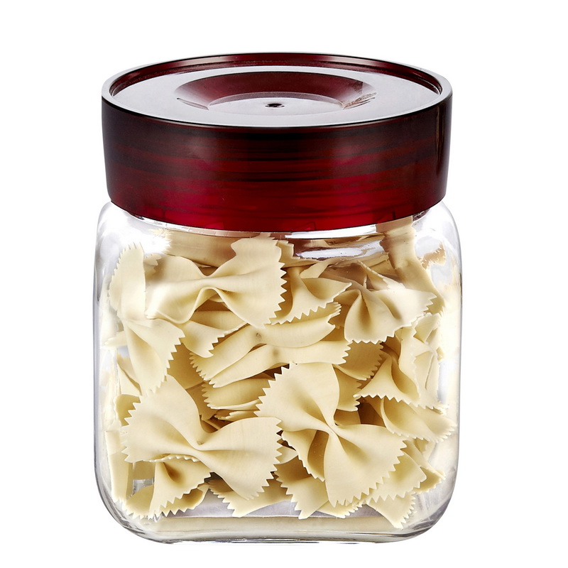 Royalford RF9006 2500 ML Air-proof Glass Jar -Square Shaped, Healthier Choice, Maximum Freshness and Dishwasher Safe -Food Storage Container with Lid, Airtight Sealed Glass Container - Durable and Tra