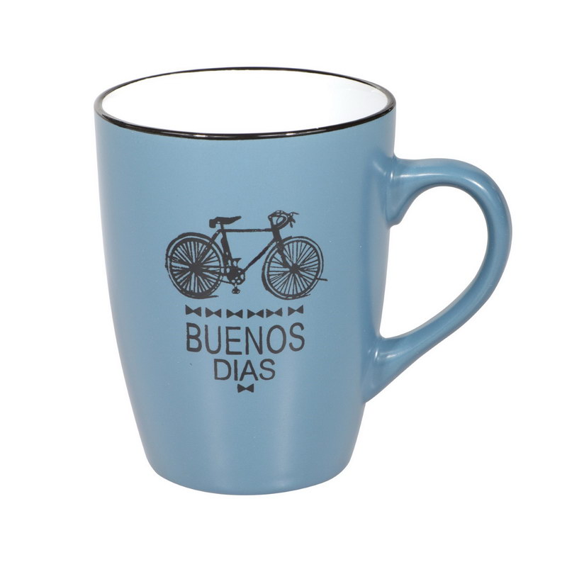 Reusable Stoneware Coffee Mug 350 ML- Large Coffee & Tea Mug, Traditional Extra Large Tea Mug, Thick Wall Small Portable Mug | Ideal for Hot & Cold Drinks (Colour Splash)