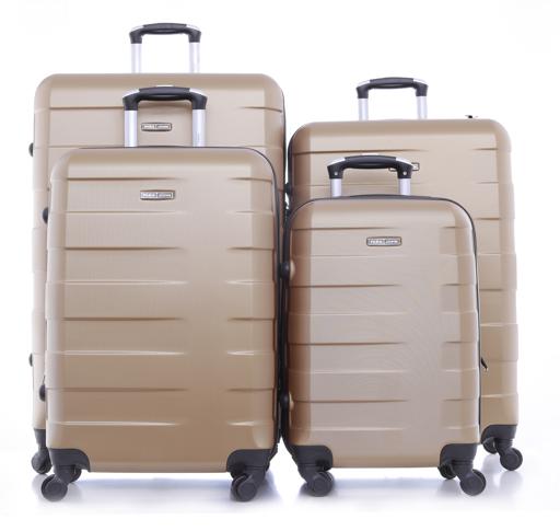Parajohn PJTR4025 4 Pcs Zin Trolley Luggage Set, Golden