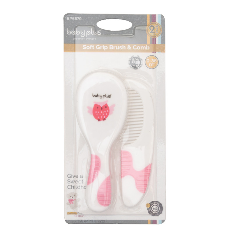 Baby Plus Soft Grip Brush&Comb
