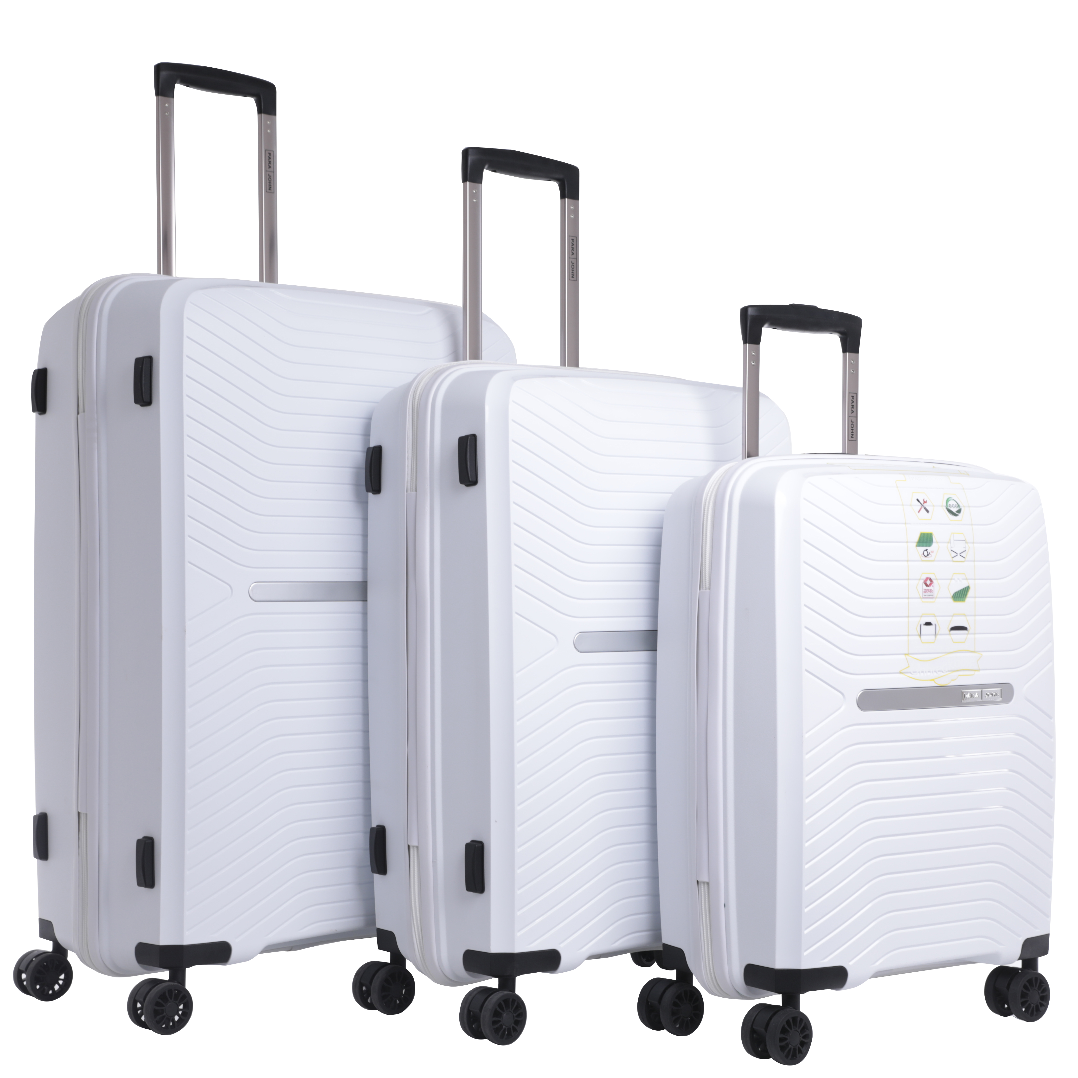Parajohn Travel Luggage Suitcase Set of 3 - Trolley Bag, Carry On Hand Cabin Luggage Bag - Lightweight Travel Bags with 360 Durable 4 Spinner Wheels - Hard Shell Luggage Spinner - (20'', ,24'', 28'')W