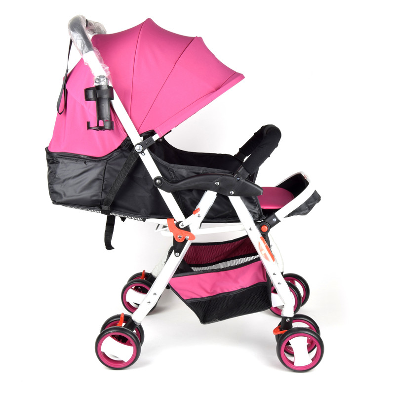 Baby Plus Bp8482 Pink Stroller Cum Pram, 0-36 M