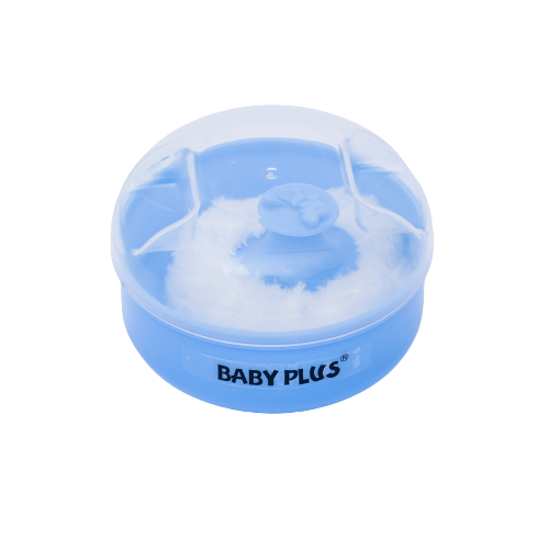 Baby Plus 2 Pcs Baby Soft Face Body Powder Puff Sponge Box Kit Makeup Cosmetic Villus Container