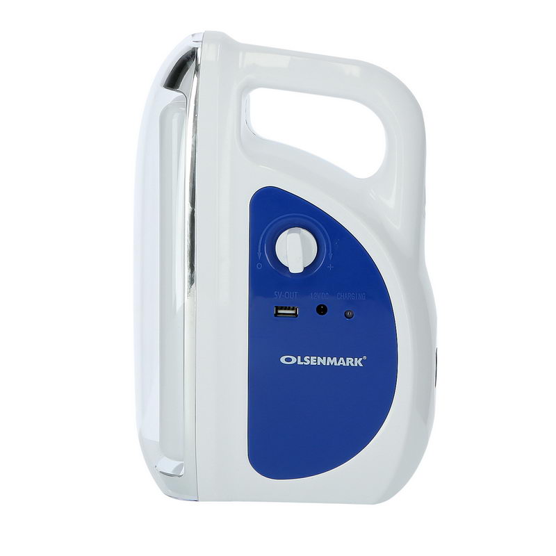 Rechargeable LED Emergency Lantern with Solar Panel - 36pcs SMD LED with Two Tube Light - USB Mobile Charging - Operating Time 150 Hours.