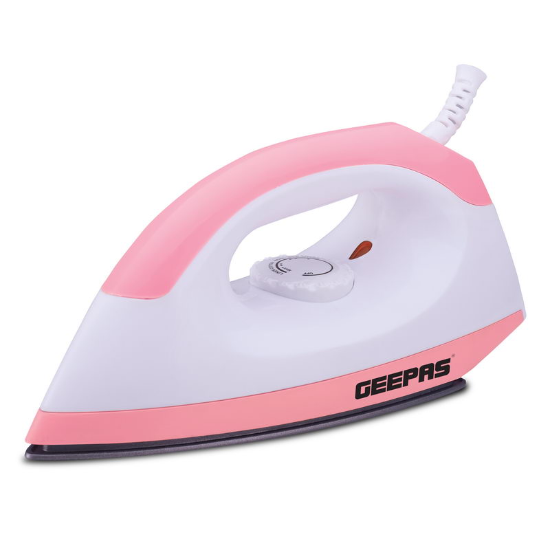 Geepas GDI7782 1200W Dry Iron for Perfectly Crisp Ironed Clothes | Non-Stick Coating Plate & Adjustable Thermostat Control | Indicator Light with ABS Material | 2 Years Warranty