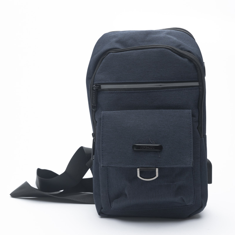 Day N Day Unisex Bags Canvas Sling Shoulder Bag Chest Bag Solid Colored Sports Outdoor Canvas Bag Messenger With usb holder