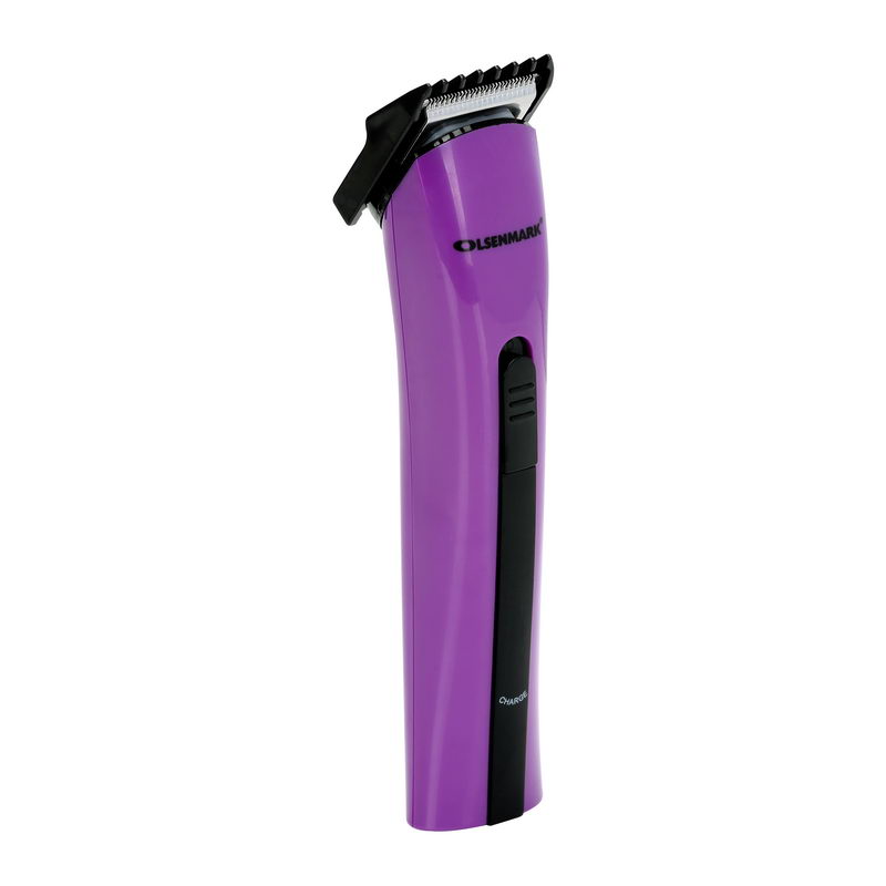 Rechargeable Hair Trimmer - Stainless steel for the blade - ON/OFF SWITCH, INDICATOR LIGHTS - Ultra-high speed motor.