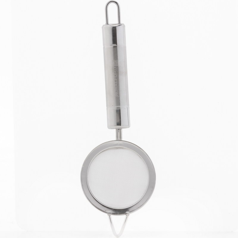 Royalford RF5925 Stainless Steel Strainer, 7.2 cm - Premium Fine Mesh Strainer- Sieve Solution - Perfect for Tea-Coffee - Dishwasher Safe - Hook for Convenient Storage