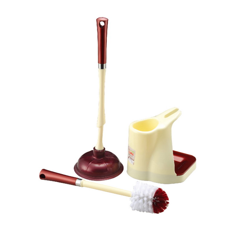 Toilet Brush With Plunger Barrel 4