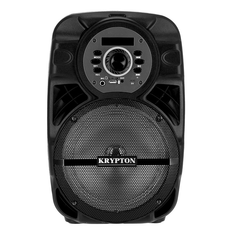 Rechargeable Portable Speaker 8 inch - with USB, SD Card, FM, Mic, Bluetooth & Remote | Loud and Clear Sound| LED Display Multimedia Speaker