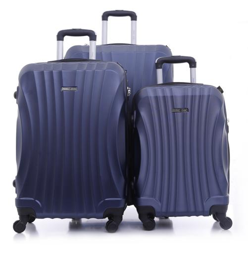 Parajohn PJTR3057 ABS Hard Trolley Luggage Set, Navy