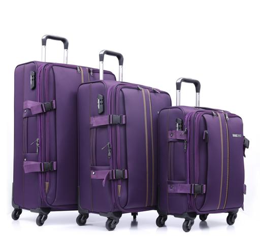 Parajohn PJTR3040 3 Pcs Trolley Luggage Set, Purple