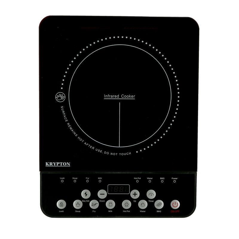 2000W Infrared Cooker | Electric Infrared Glass Ceramic Cooker | Digital LED Display | 8 Power Levels