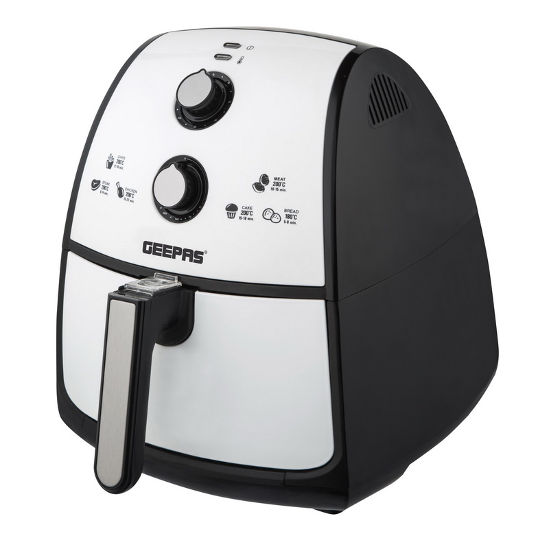 Geepas GAF6006 Air Fryer 4L - Overheat Protection, Rapid Air Circulation, Led Lights, 60 Minutes Timer, Prepare Variety of Dishes| Dishwasher Safe, Temperature Control, Non Stick Coating with Detachab