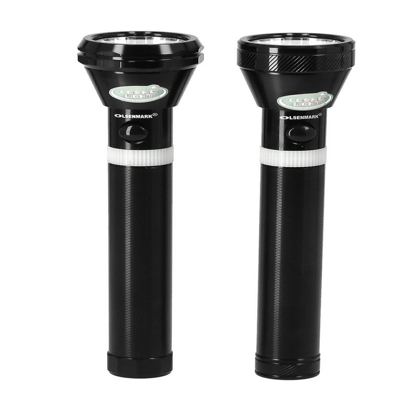 Rechargeable LED Flashlight - 2 Pcs - Super Bright Torch Light - Built-in 1900mAh Battery, 1500 Distance Range - Powerful Torch for Camping, Hiking, Trekking, Outdoor.