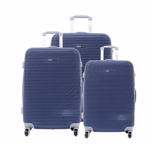 Parajohn PJTR3045 ABS Rolling Trolley Luggage Set, Navy