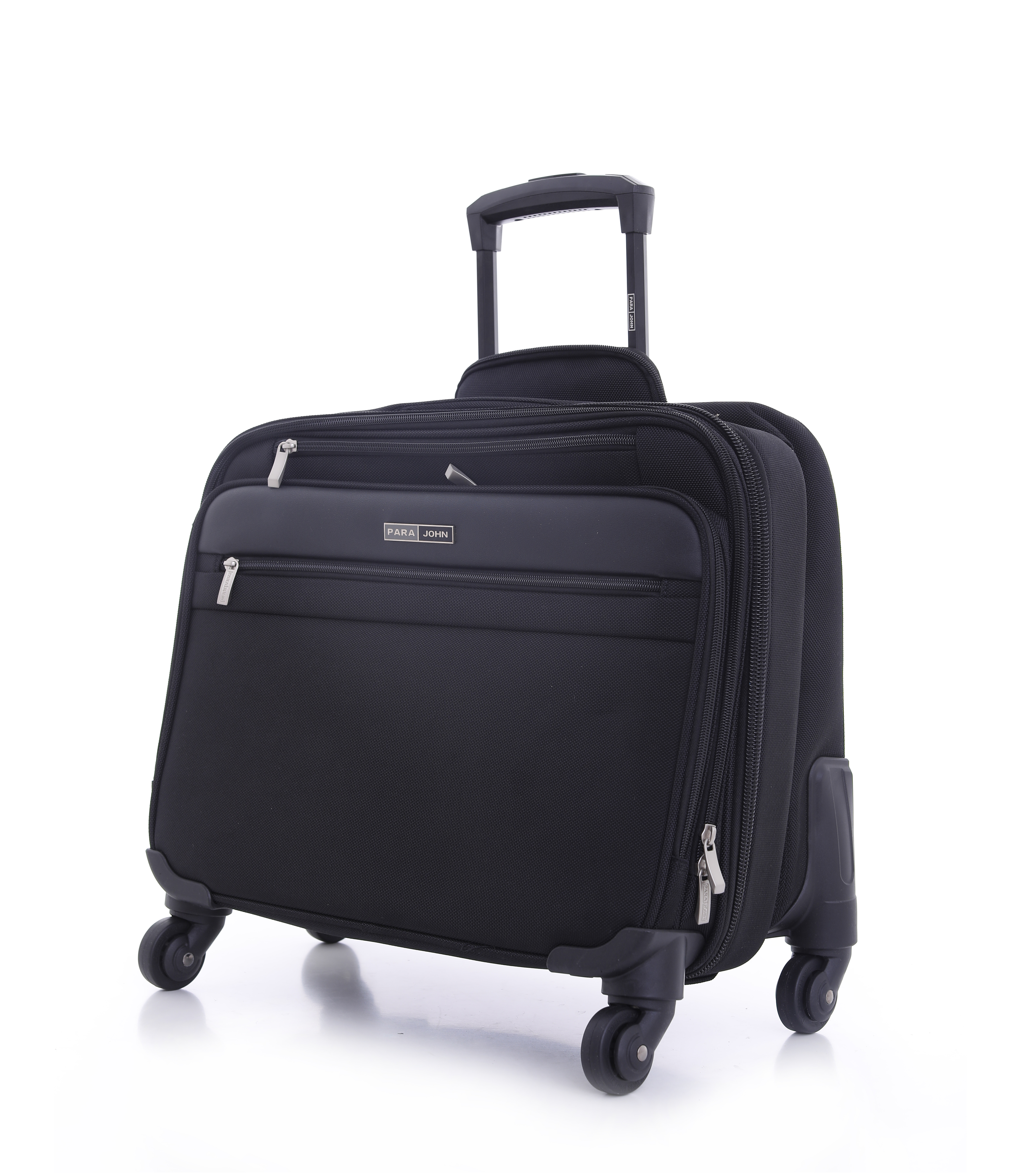 Parajohn Underseat Luggage Bag, 16''- Pilot Case Overnight Wheeled Luggage Case Bag - Portable carry on Travel Weekend Trolley Bag - Rolling luggage Travel Suitcase Bag