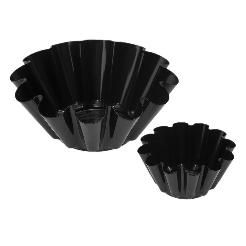 Royalford RF8785 Non-Stick Round Mini Fluted Tart Tins/Quiche Pans, 6 cm (Set of 4), Mini Oven Safe Tart Baking Tins