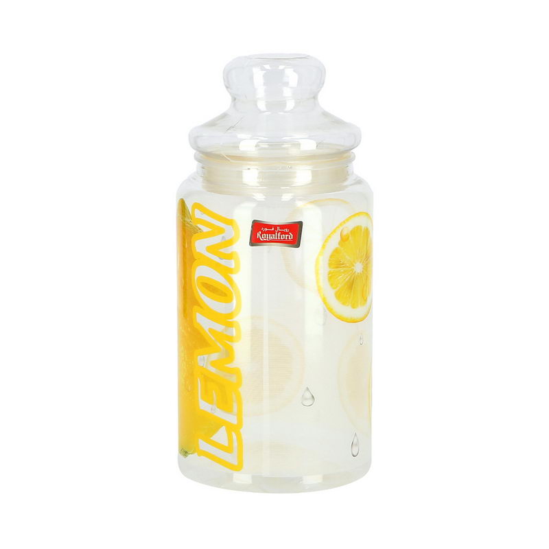 Big Canister with Lid - Portable Lightweight Transparent Moisture Proof Storage with Wide Mouth & Base | Dishwasher safe| Sealing Storage Jar Dried Fruit, Coffee, Salt, Tea Container for Home Use