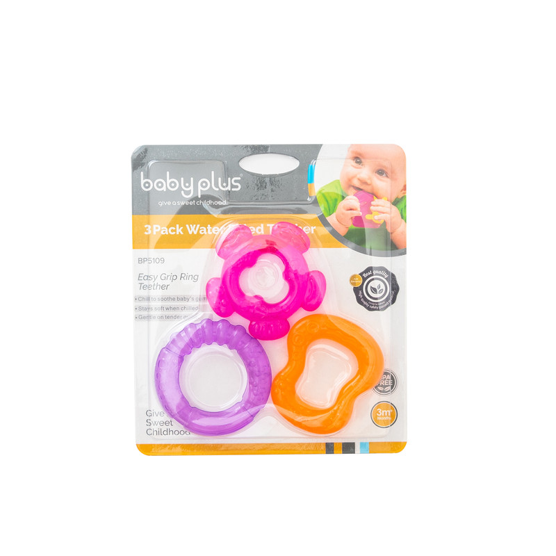 Baby Plus Water Filled  Easy Grip Ring Teether Bpa free 