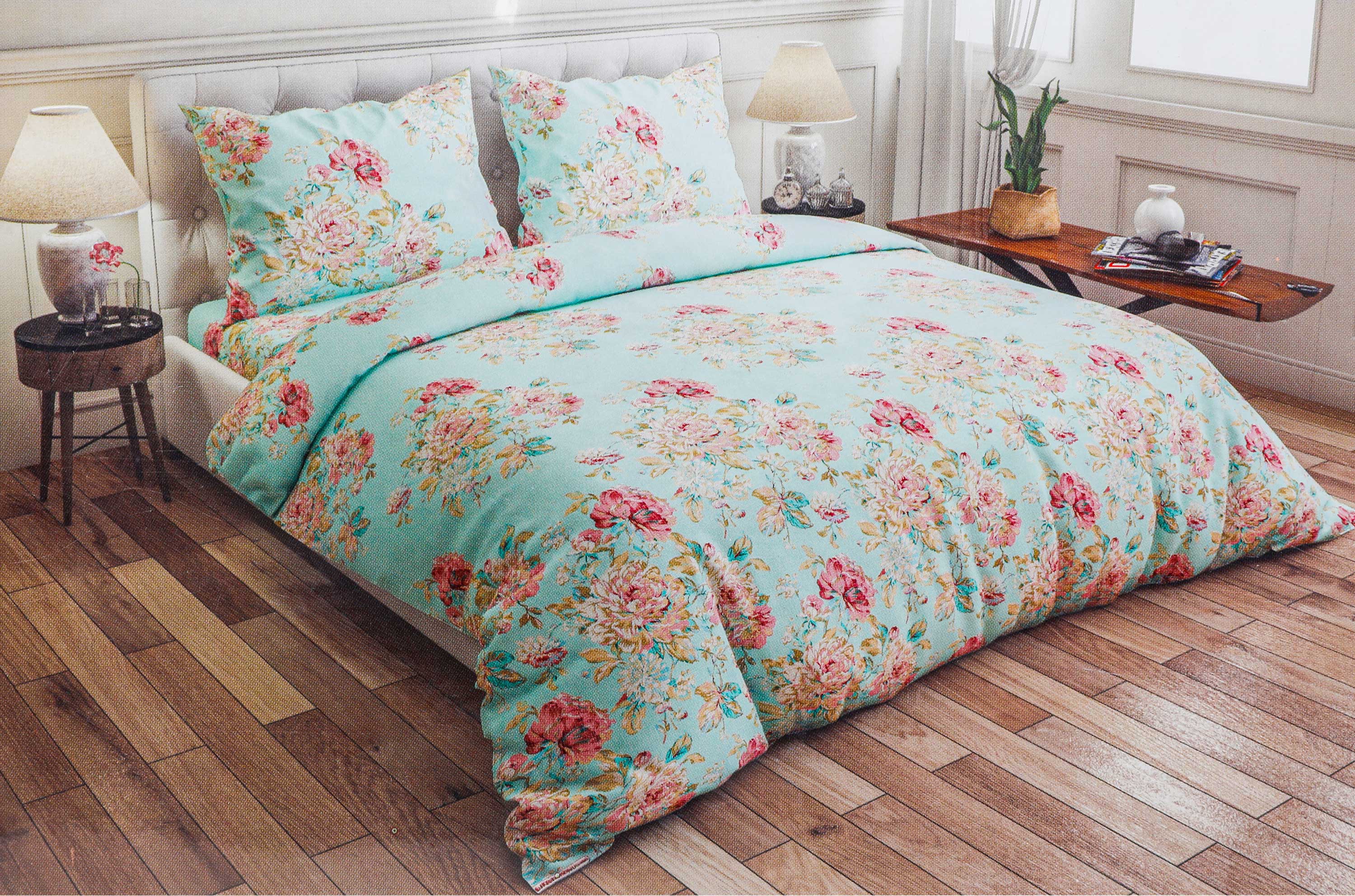 PARRY LIFE Quilt Cover Set - Duvet Cover Set, 4 Pc - Flat Sheet, Quilt Cover, & 2 Standard Pillow cases Set for Bedroom - Quilt Bed Set, Super Soft Polycotton, Throws for Sofa Fluffy Blanket Bed