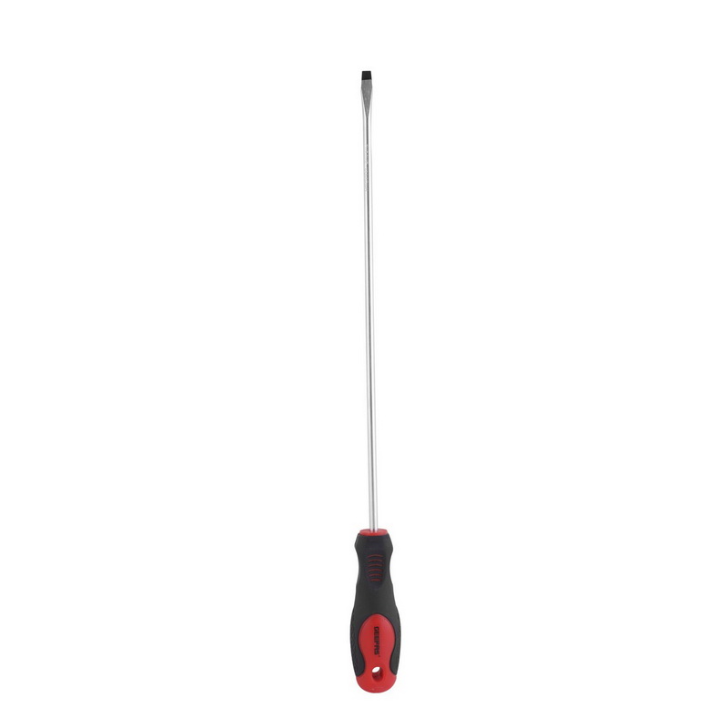 Precision Screwdriver Slotted Screwdriver with Soft Grip Rubber Insulated Ergonomic Handle CRV Build, Magnetic Tip and Hanging Hole for Easy Carry Bicolored Red/Black (SL 6.5x325mm)